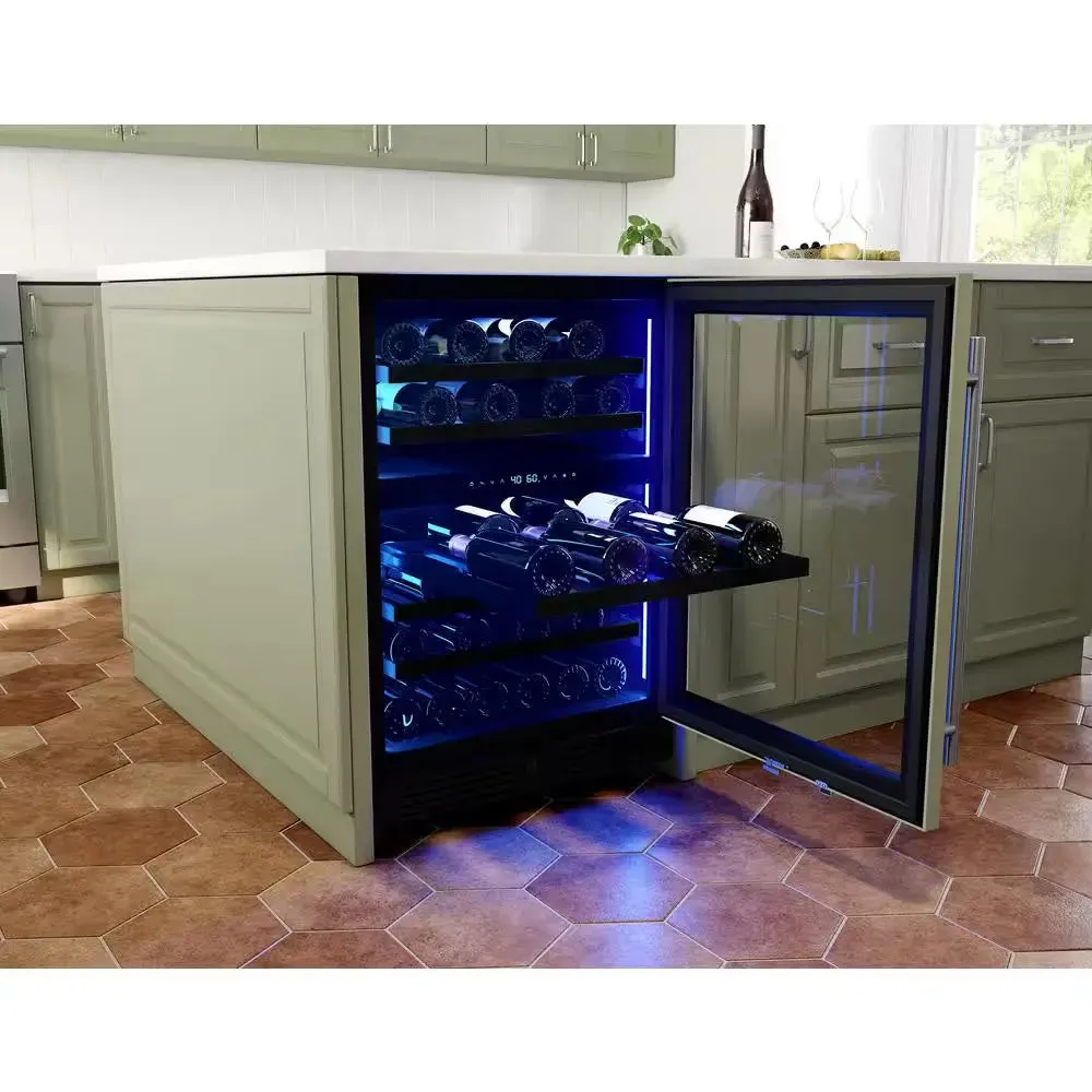 Presrv 24 In. 45-Bottle Dual Zone Panel-Ready Wine Cooler