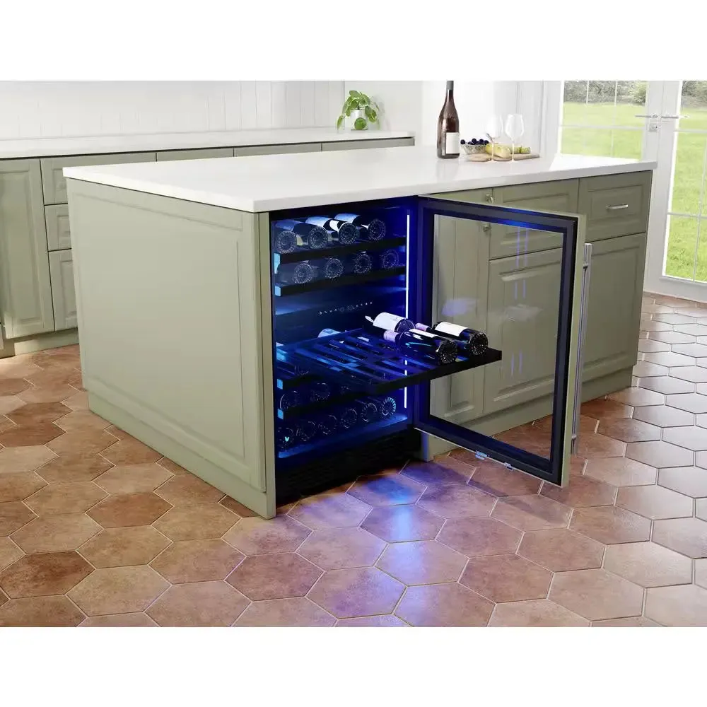 Presrv 24 In. 45-Bottle Dual Zone Panel-Ready Wine Cooler