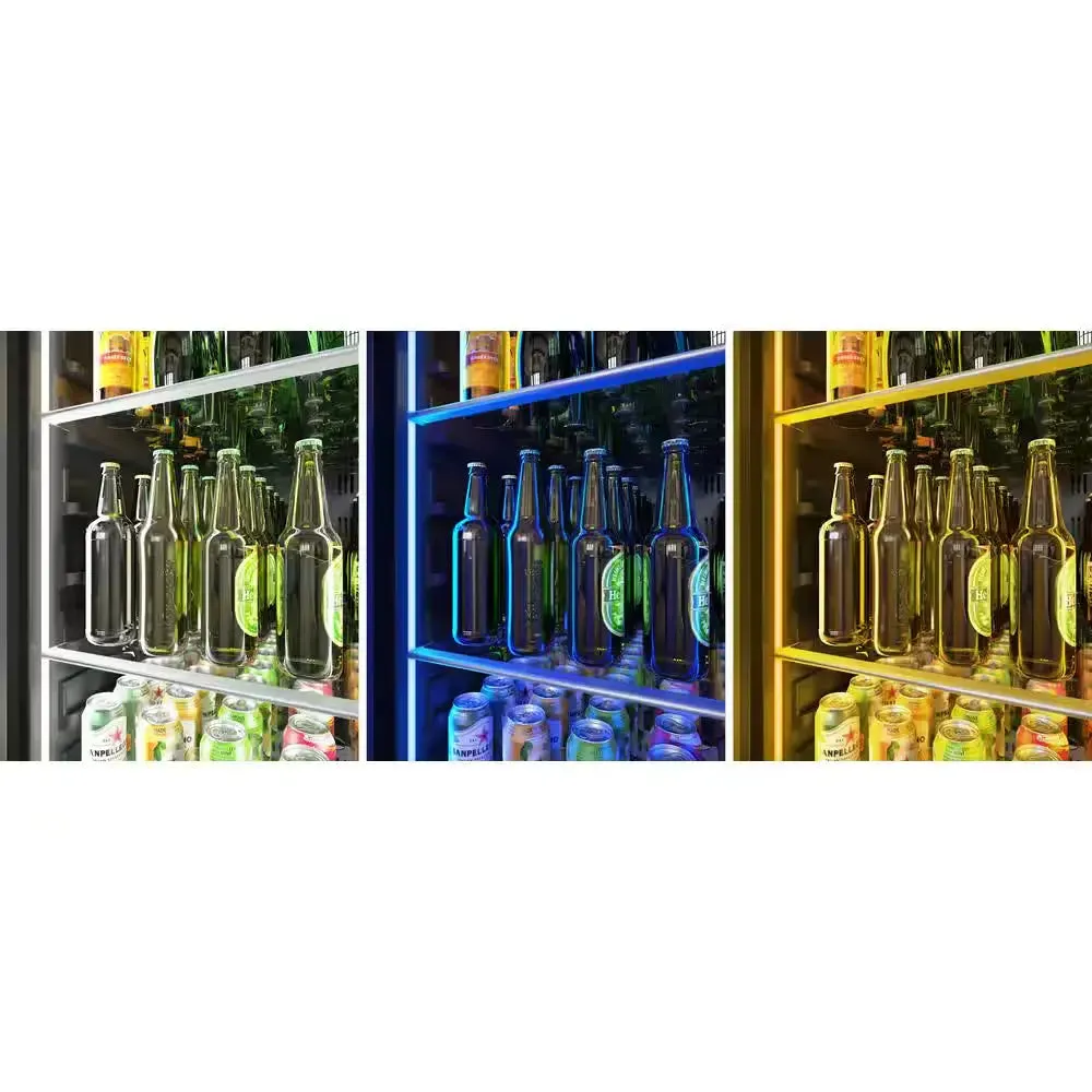 Presrv 24 In. 54-Bottle and 161-Can Dual Zone Full Size Beverage & Wine Cooler in Stainless Steel