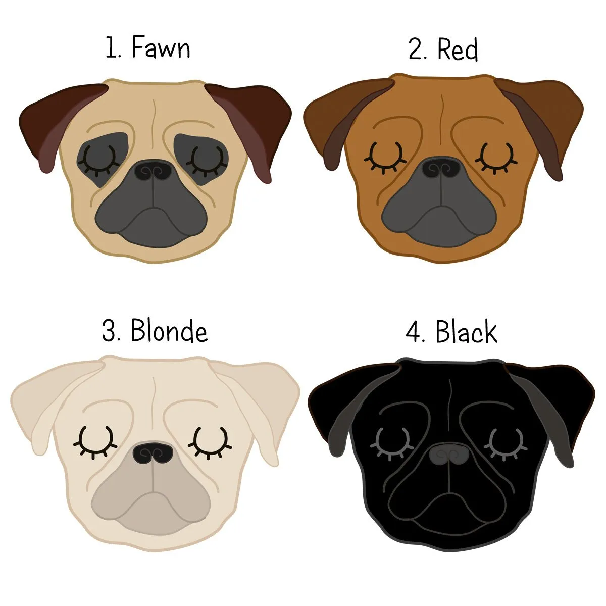 Pug Personalised Dog ID Tag