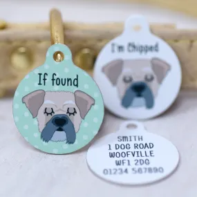 Pughasa personalised dog tag