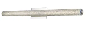 Radius 39" Hand Blown Diamond Glass Tube LED Vanity Light in Brushed Nickel