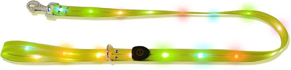 Rechargeable LED Dog Leash for Enhanced Nighttime Safety