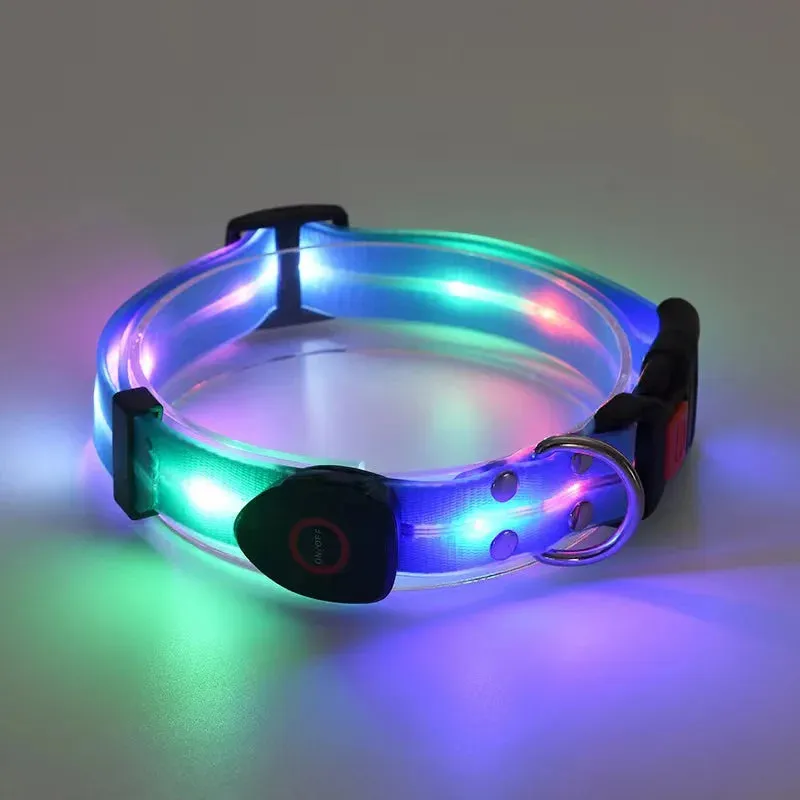 Rechargeable LED Dog Leash for Enhanced Nighttime Safety