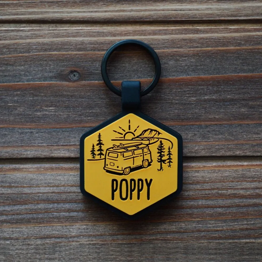 Road Trippin’ Silicone Pet ID Tag