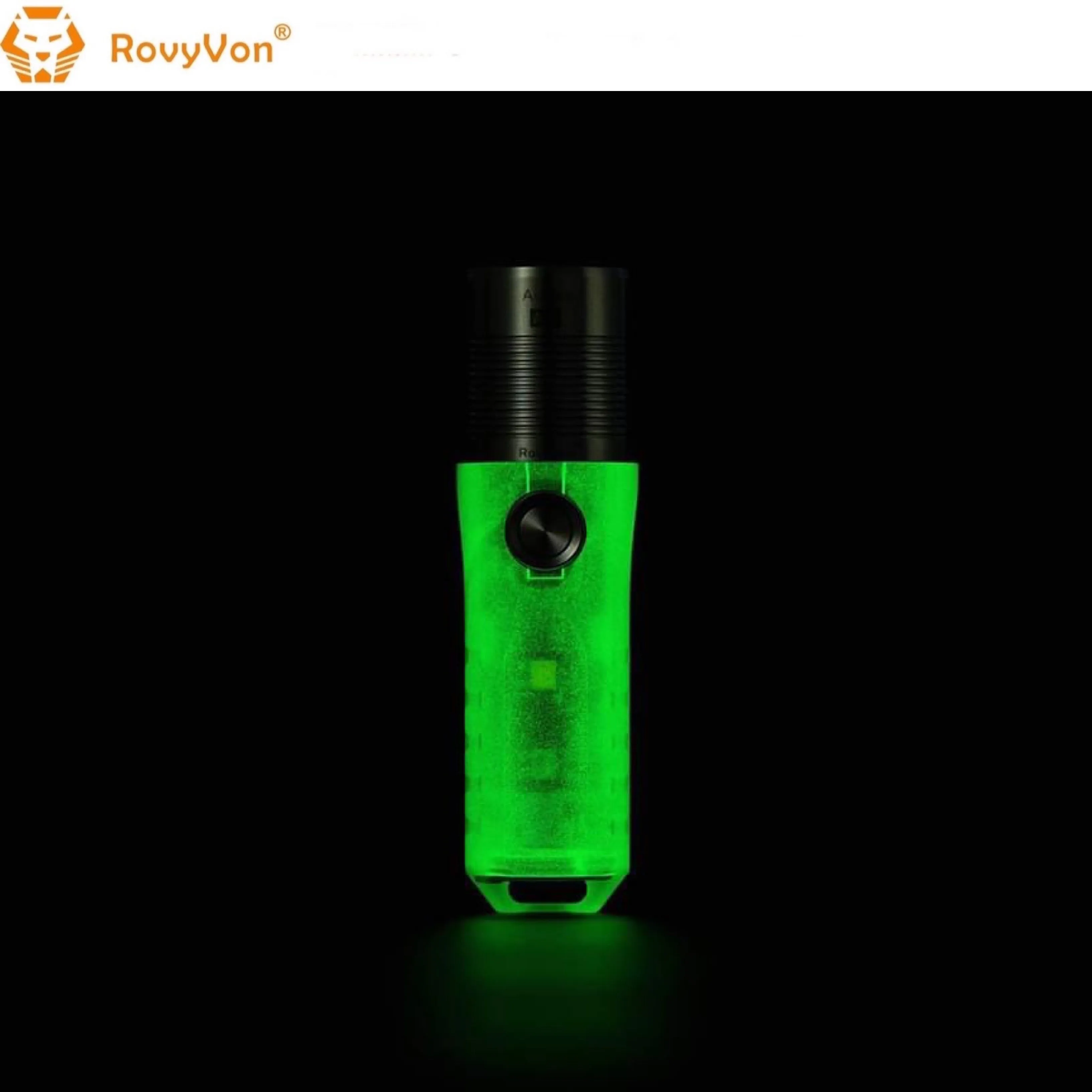 RovyVon Aurora A25 White/RED Green GITD Keychain Flashlight