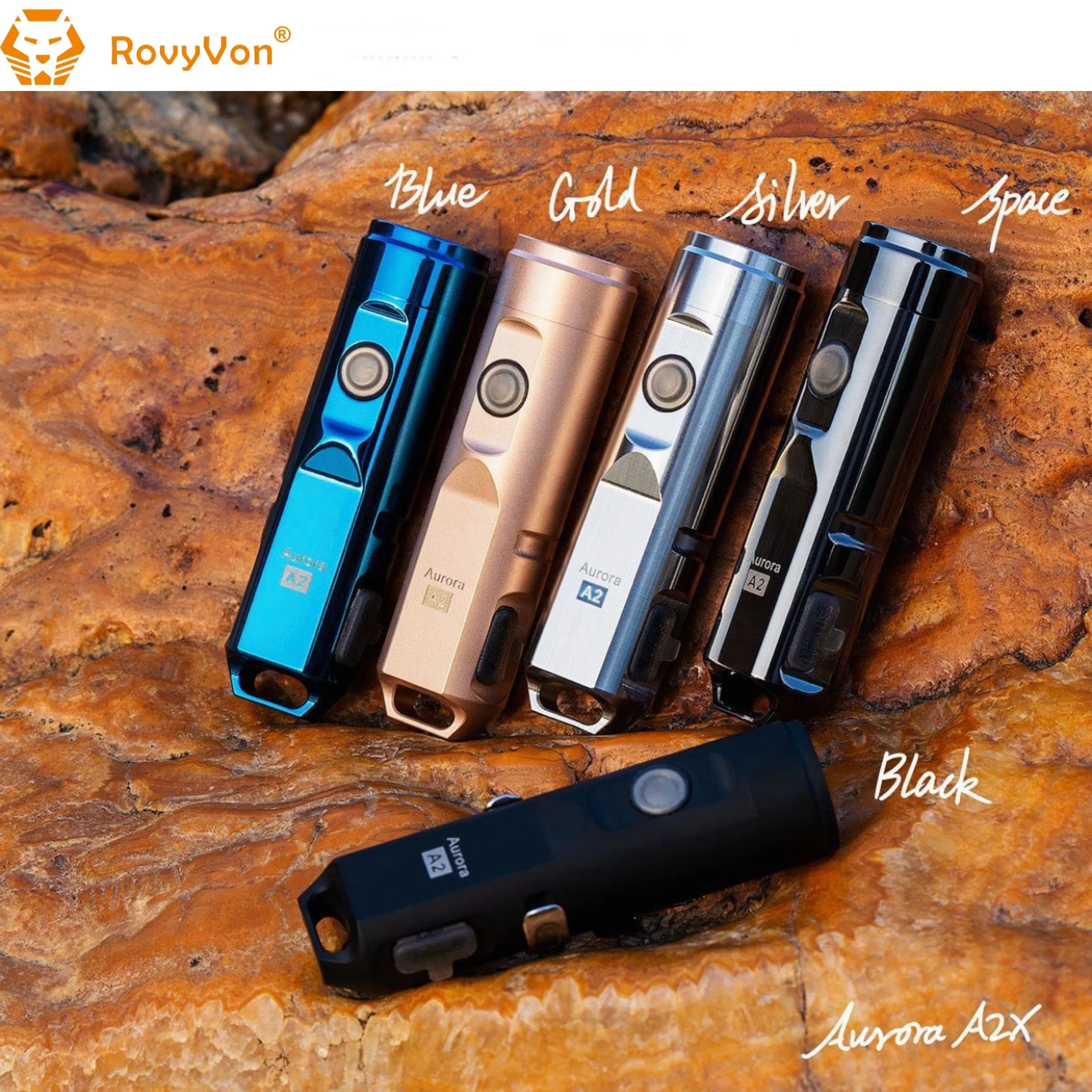 RovyVon Aurora A2x Stainless Steel EDC Keychain Flashlight