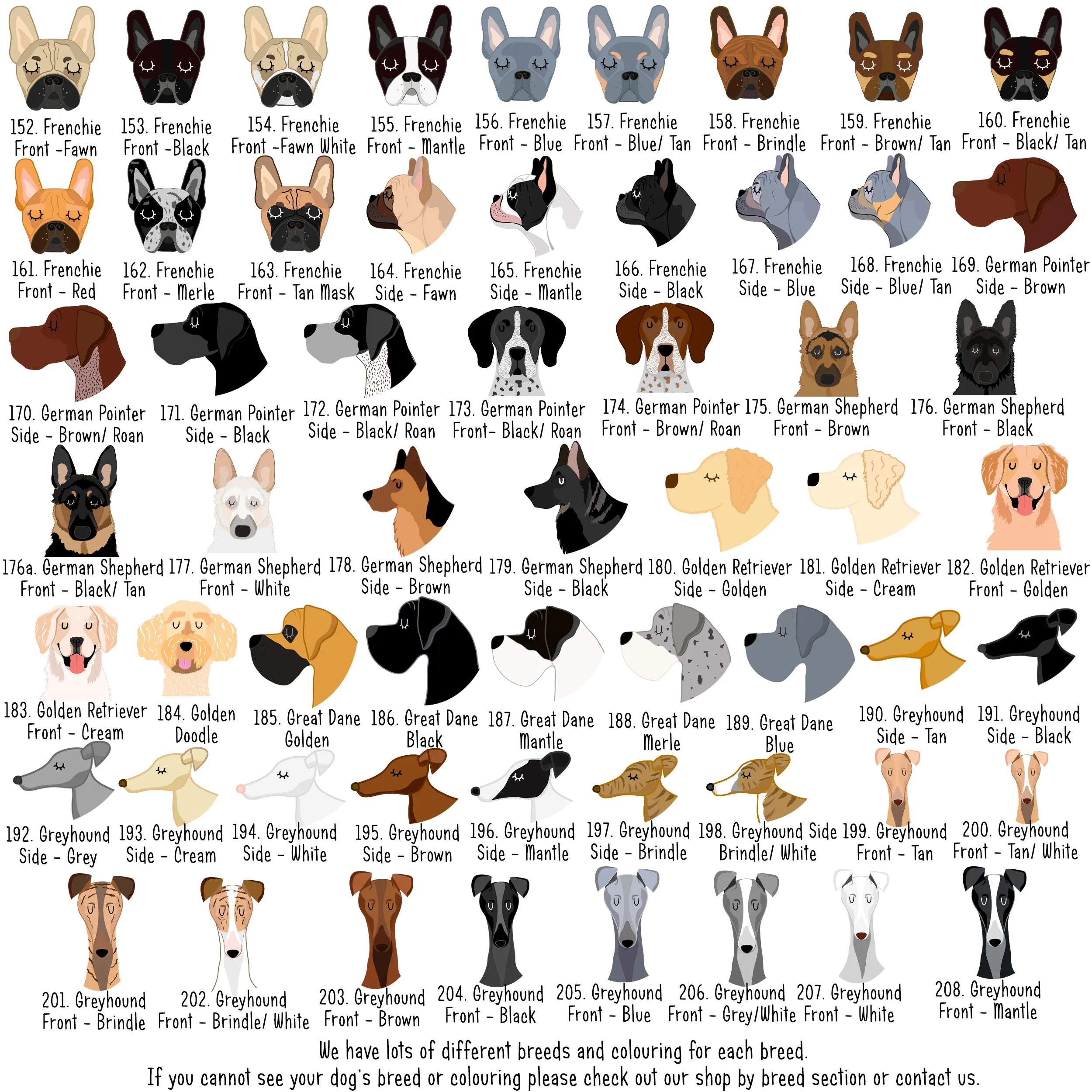 Royal Dog Tag - White CARTOON Dog Illustrations