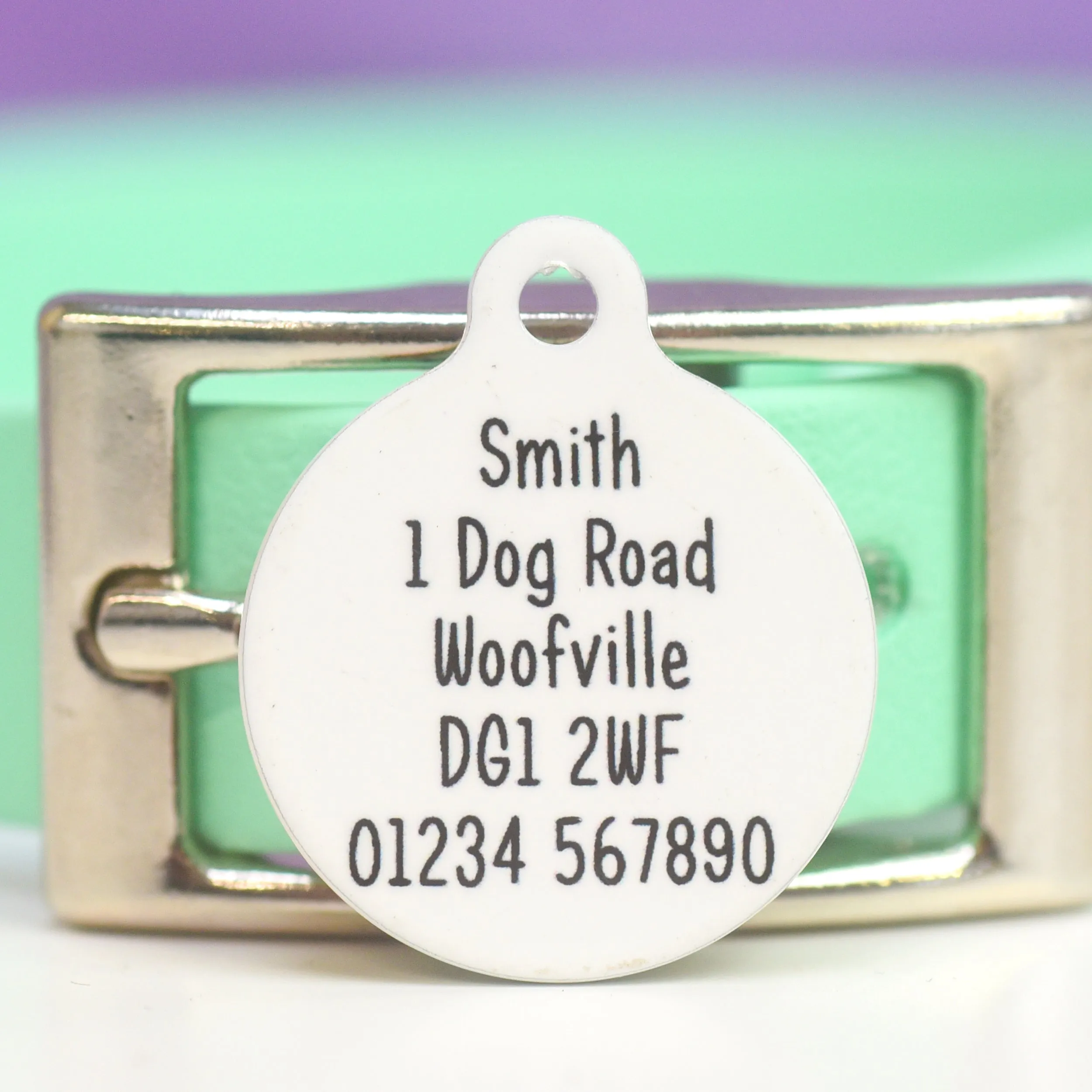Royal Dog Tag - White CARTOON Dog Illustrations