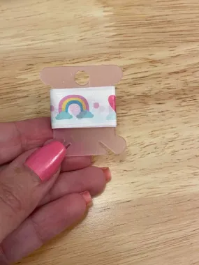 Sample Card of Rainbow Hearts Washi Tape