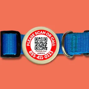 Scannable QR Code TWIST Tag- Silent, Eco-Friendly, Ringless ID Tag for Cats and Dogs- Powered by PetHub