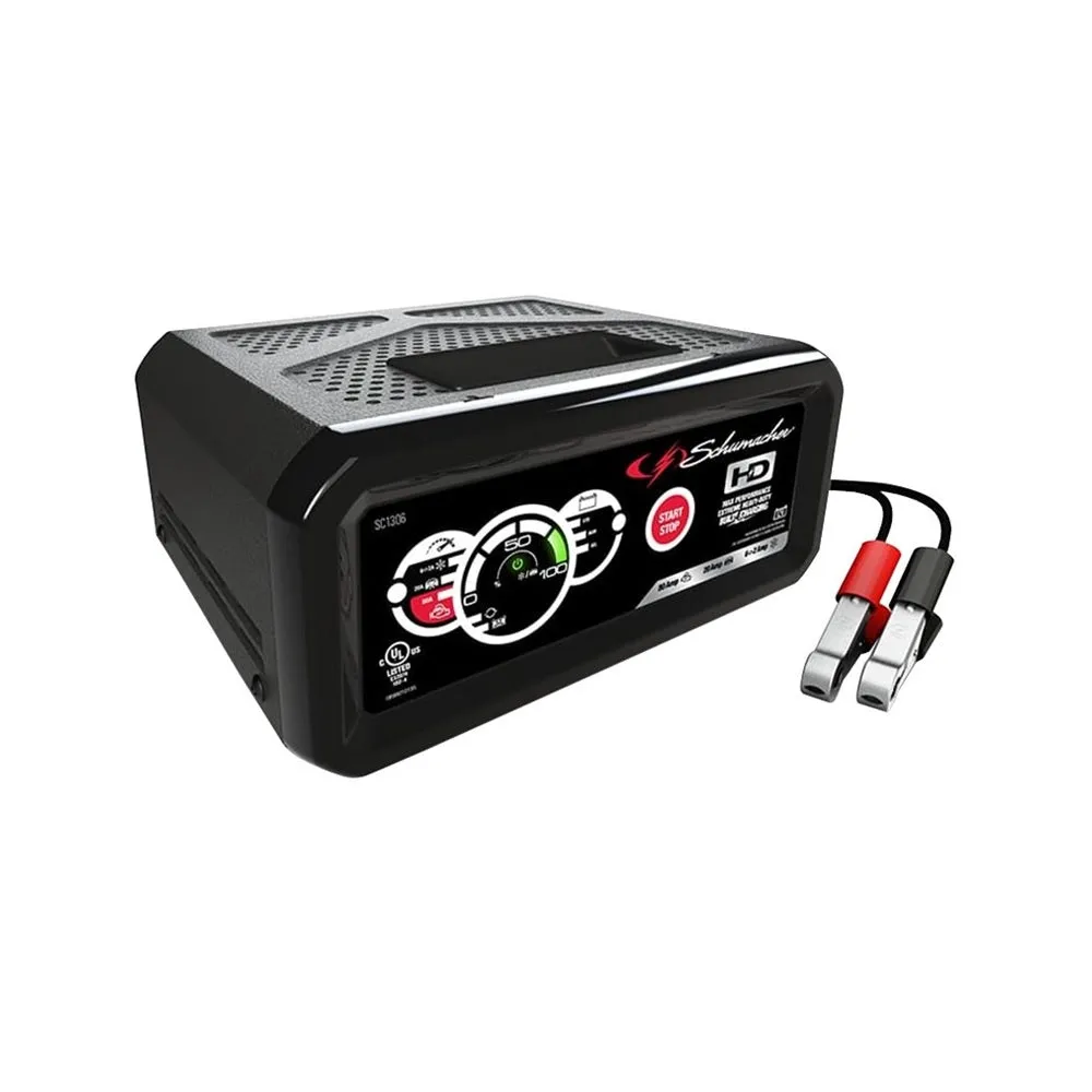Schumacher SC1306 Automatic Battery Charger With Engine Start, 80/12/2-Amp, 12-Volt