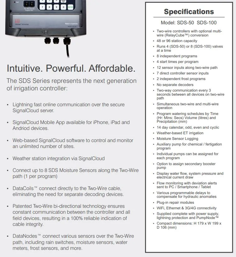SD System Signal SDS-50 Two Wire Irrigation Controller