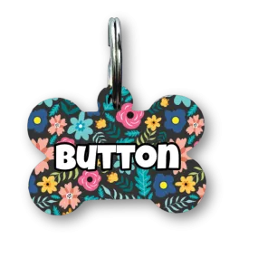 Sea of Bloom Bone Dog Tag