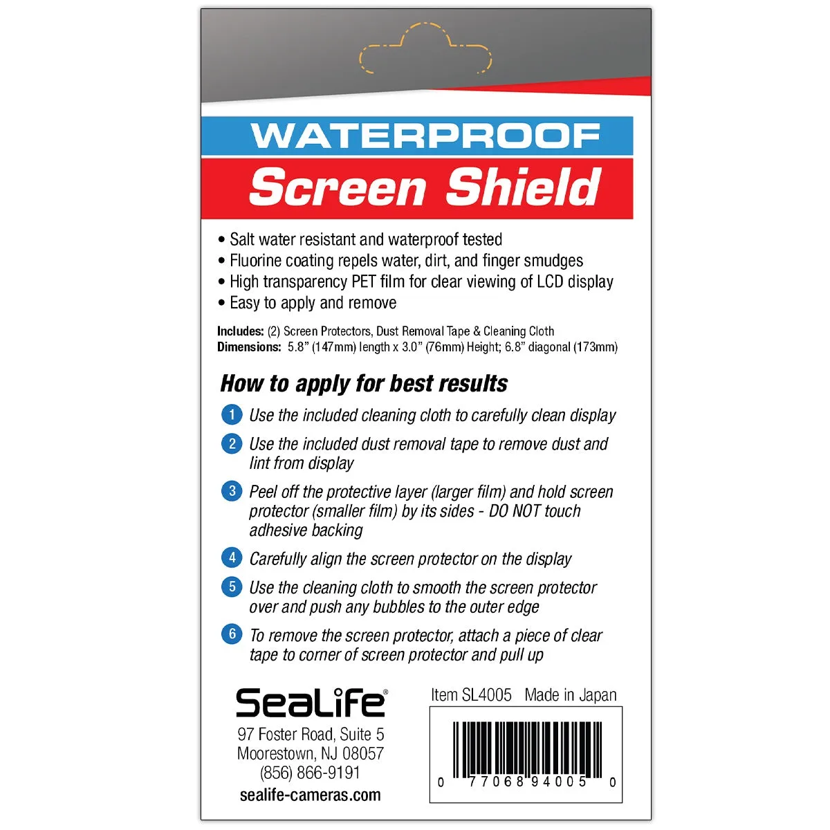 SeaLife Screen Shield for Sport Diver Housing