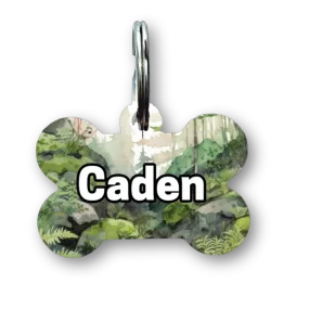 Silent Woods Bone Dog Tag