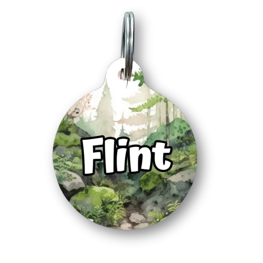 Silent Woods Circle Pet Tag