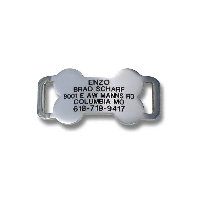 Slide-On Collar Tags - Bone Shape