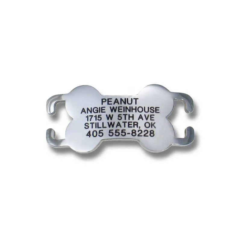 Slide-On Collar Tags - Bone Shape