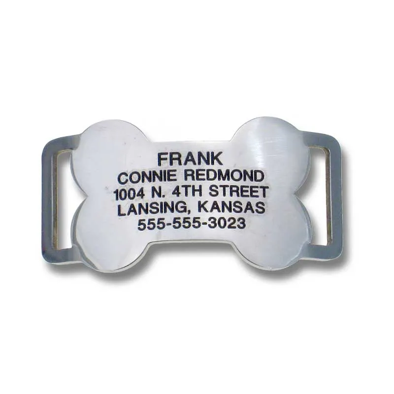 Slide-On Collar Tags - Bone Shape