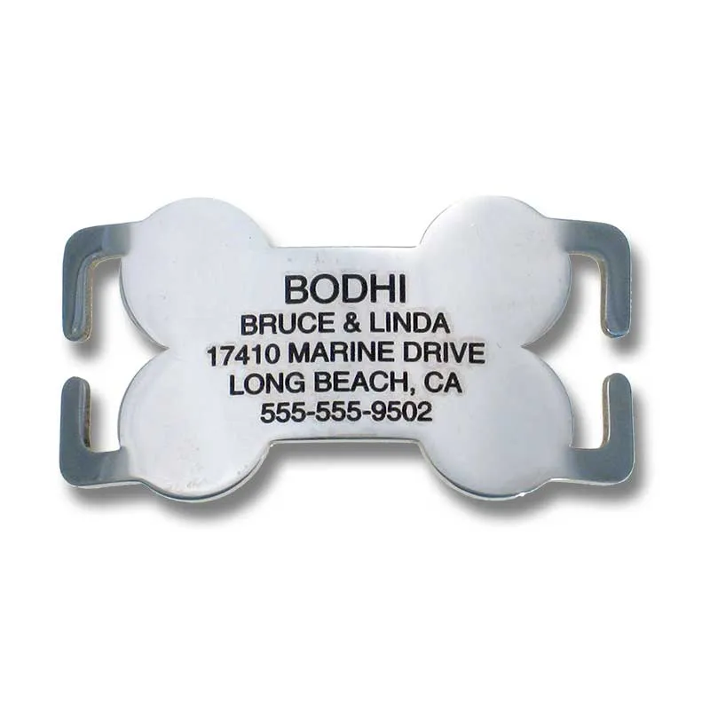 Slide-On Collar Tags - Bone Shape