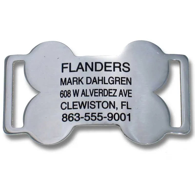 Slide-On Collar Tags - Bone Shape