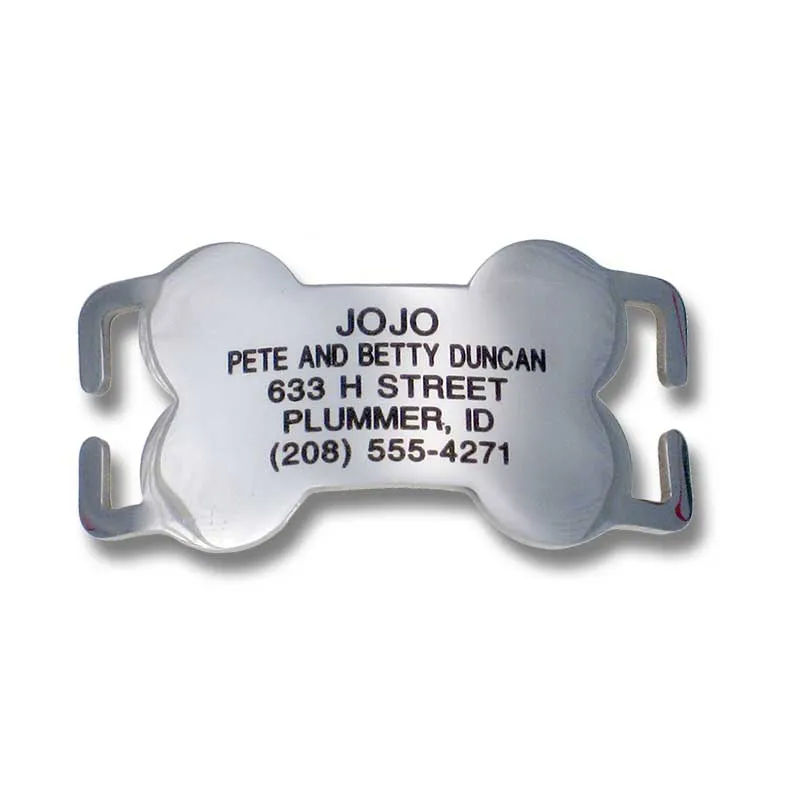 Slide-On Collar Tags - Bone Shape