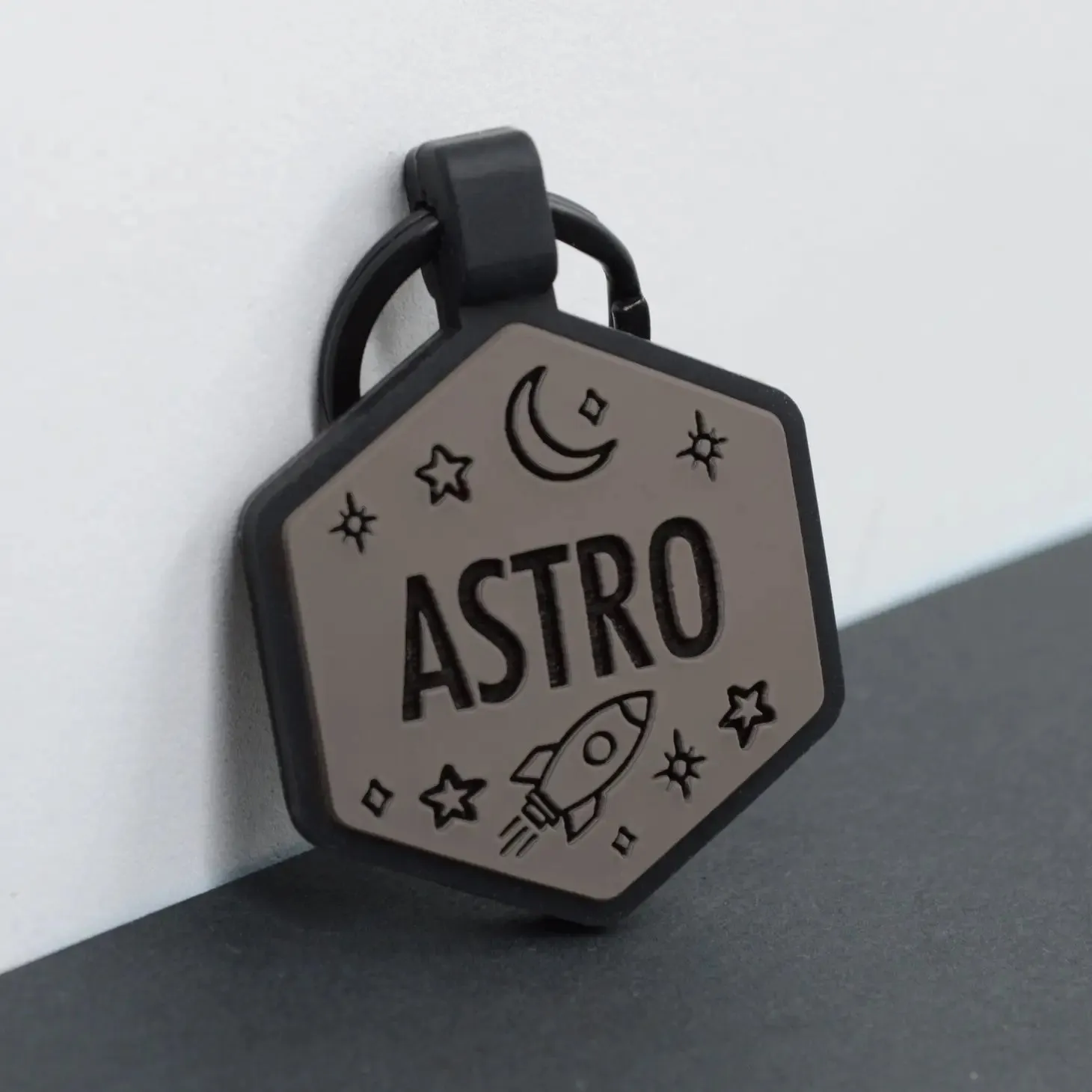 Space Cadet Silicone Dog ID Tag