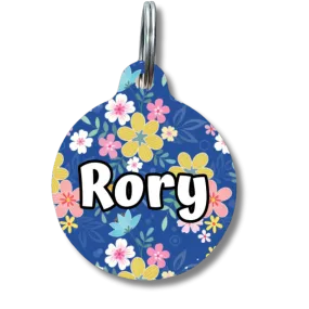 Spring Field Circle Pet Tag