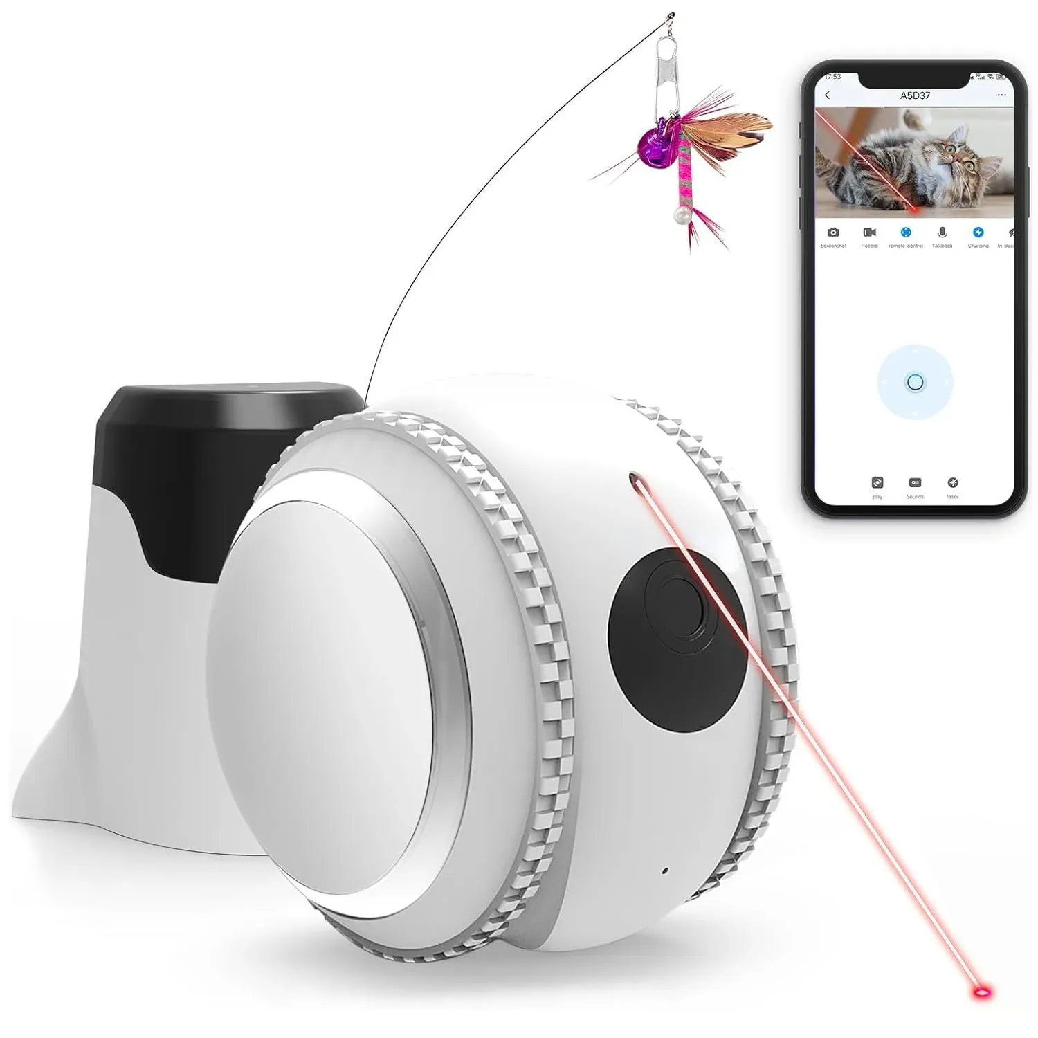 SpyWfi Rolling Petpal Robot Night Vision Security Camera 4K UHD WiFi