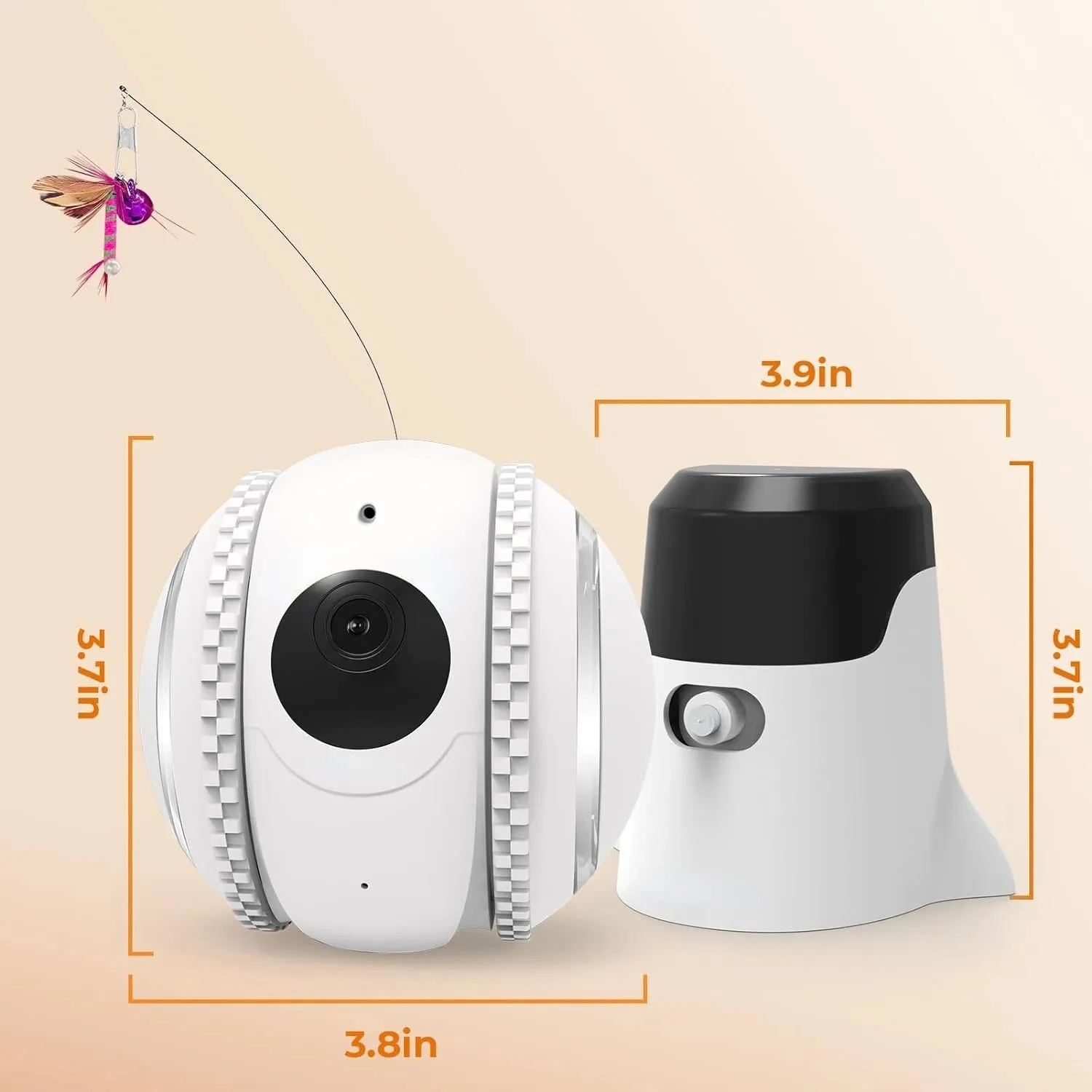 SpyWfi Rolling Petpal Robot Night Vision Security Camera 4K UHD WiFi