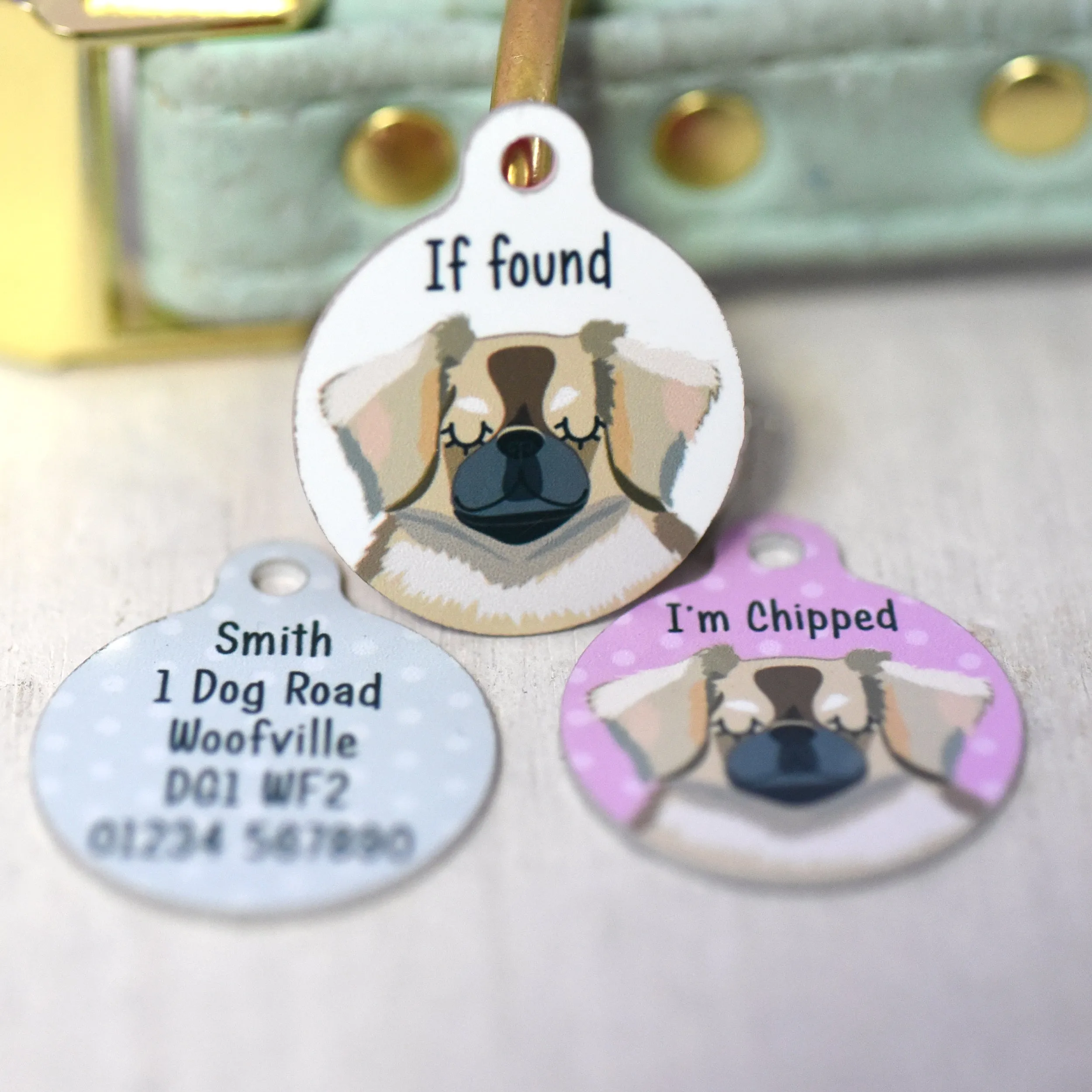 Tibetan Spaniel Personalised Dog Tag