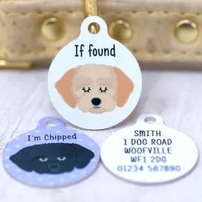 Tibetan Terrier Personalised Dog Tags (short hair)