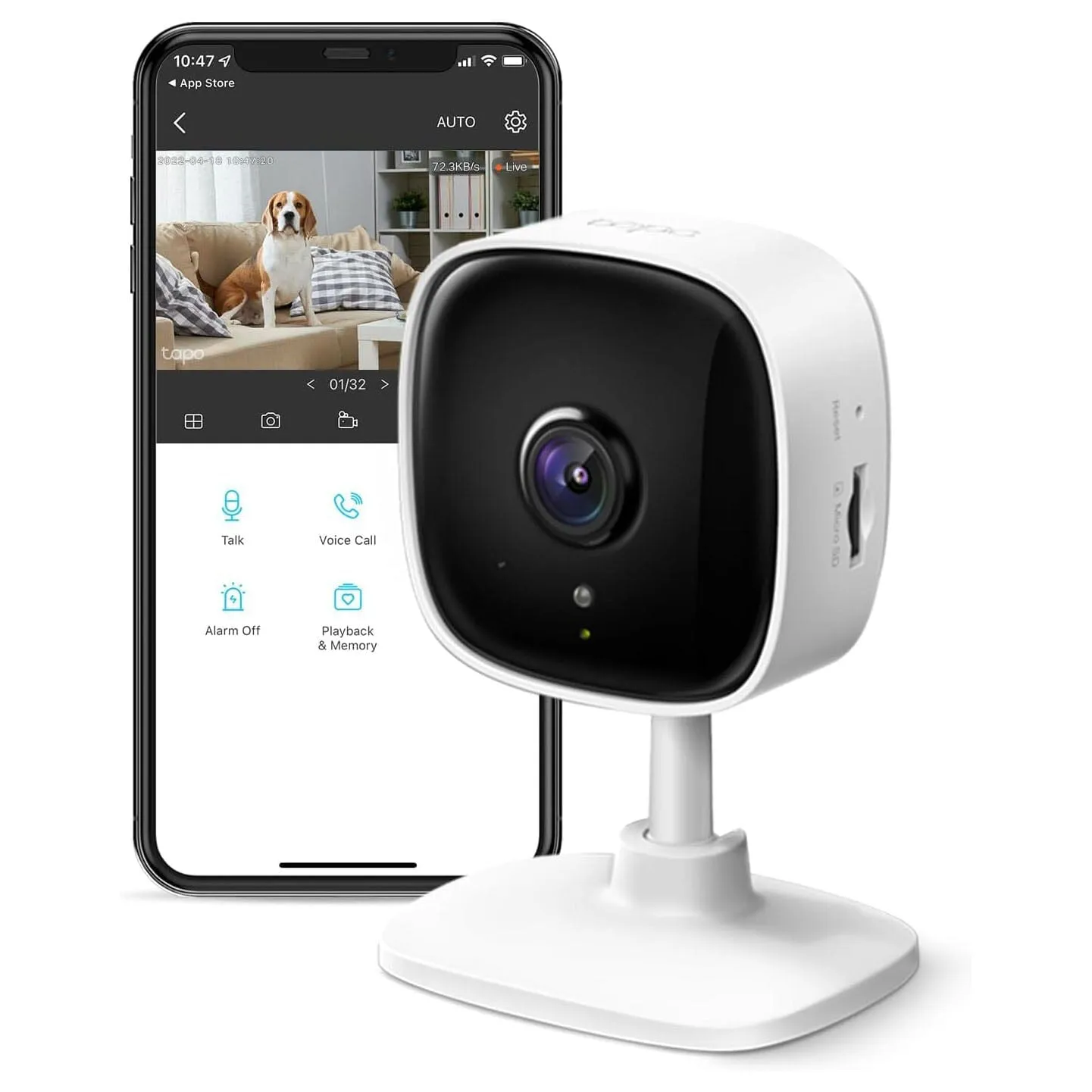 TP-Link Tapo 1080P Indoor Security Camera for Baby Monitor  (Refurbished)
