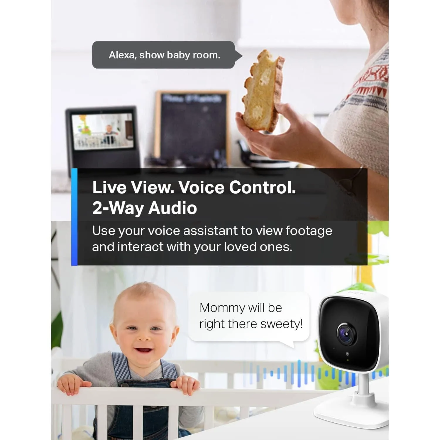 TP-Link Tapo 1080P Indoor Security Camera for Baby Monitor  (Refurbished)