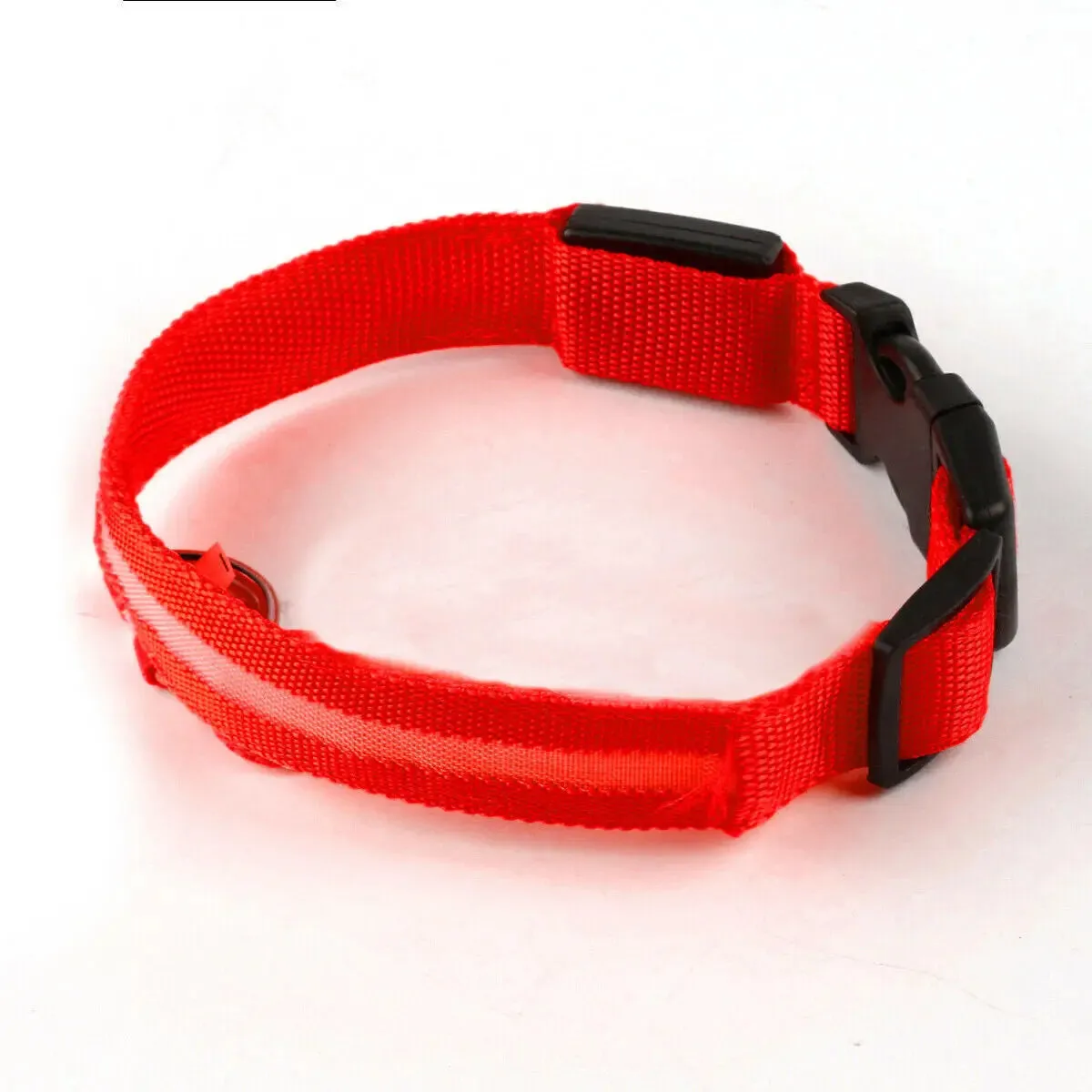 USB Rechargeable Collar USB Rechargeable LED Pet Dog Collar Flashing Luminous Safety Light up Nylon UK