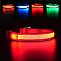 USB Rechargeable Collar USB Rechargeable LED Pet Dog Collar Flashing Luminous Safety Light up Nylon UK