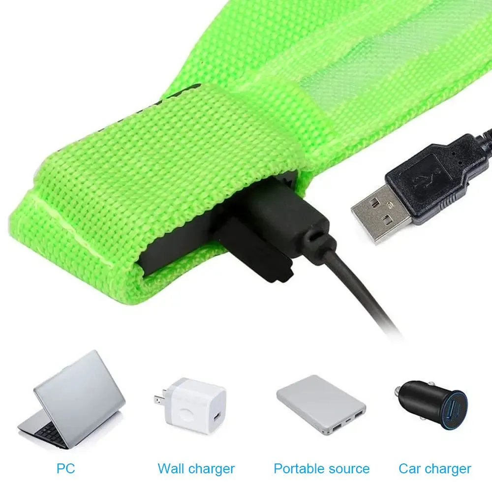 USB Rechargeable Collar USB Rechargeable LED Pet Dog Collar Flashing Luminous Safety Light up Nylon UK