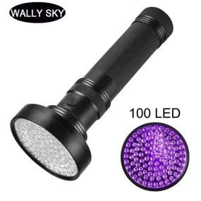 UV Light 100LED Flashlight - Illuminate & Uncover with Purple Glow! Order Now.
