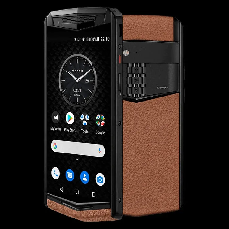 Vertu Aster P Baroque Calf Caramel Brown Android Mobile Phone