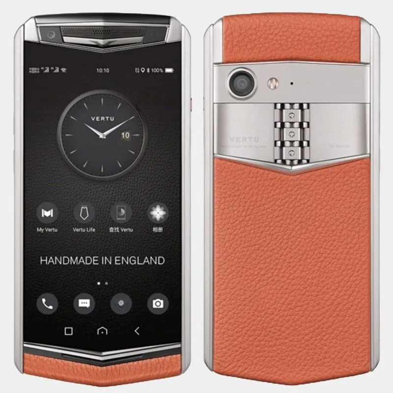 VERTU ASTER P BAROQUE Calf Dawning Orange Mobile Phone