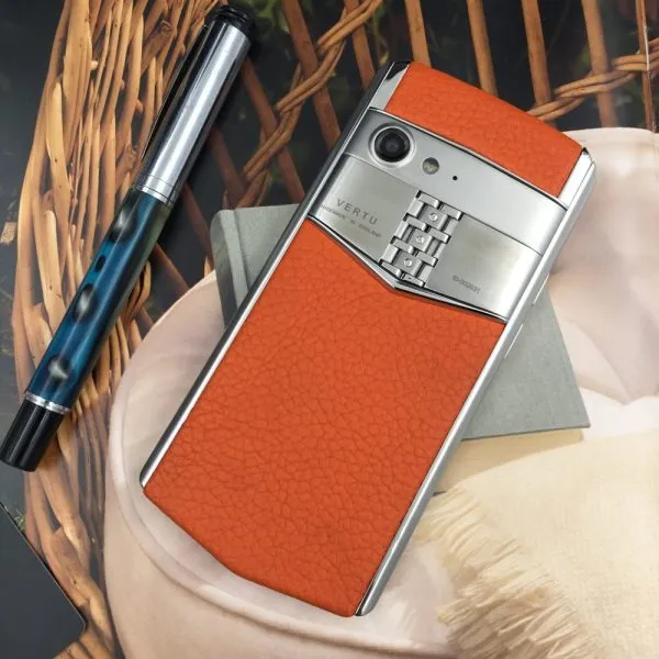 VERTU ASTER P BAROQUE Calf Dawning Orange Mobile Phone