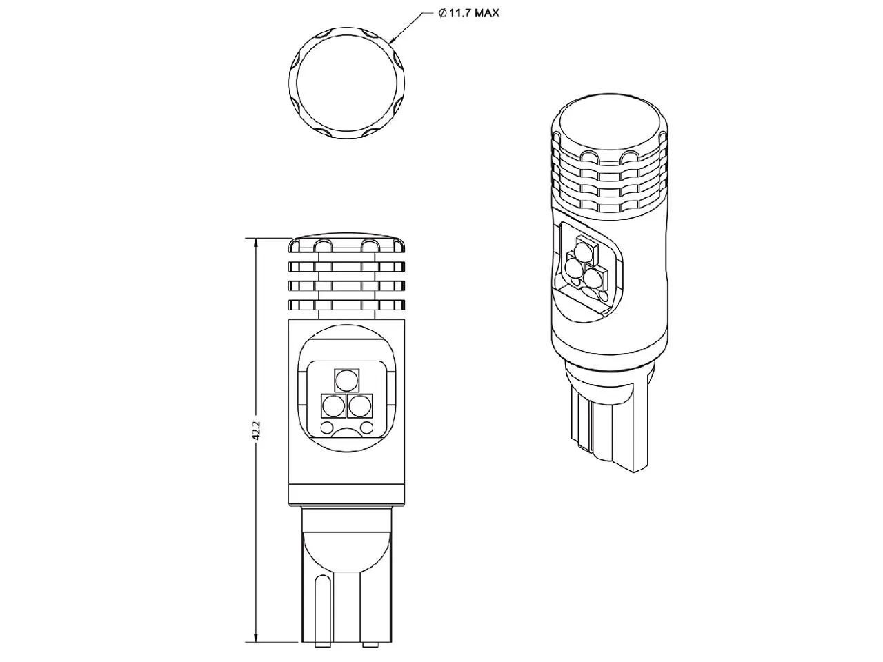 VLEDS 6 LED High Output Reverse Lights 921 For Tacoma (2005-2023)