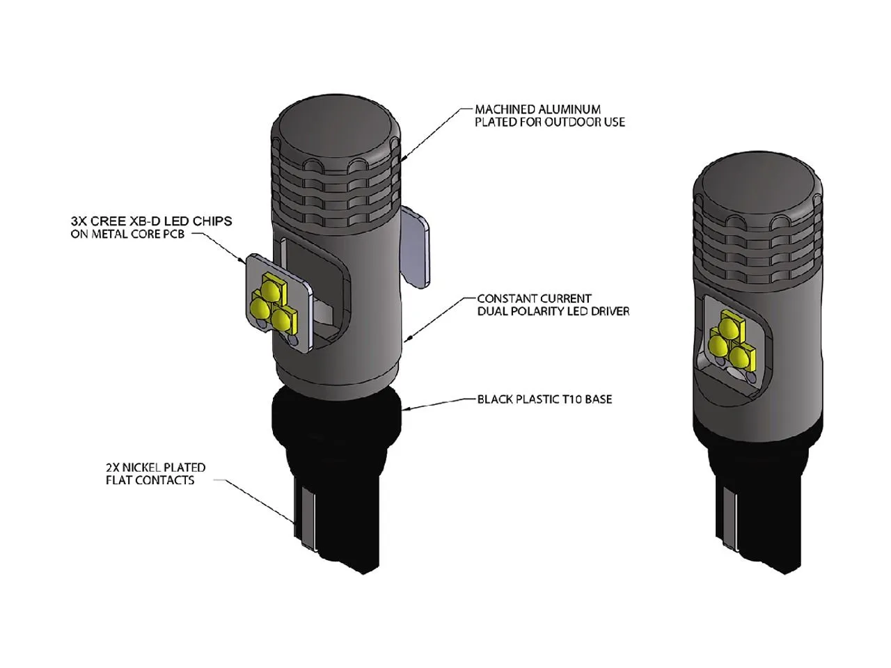 VLEDS 6 LED High Output Reverse Lights 921 For Tacoma (2005-2023)