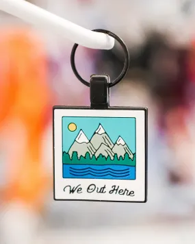 We Out Here Silicone ID Tag