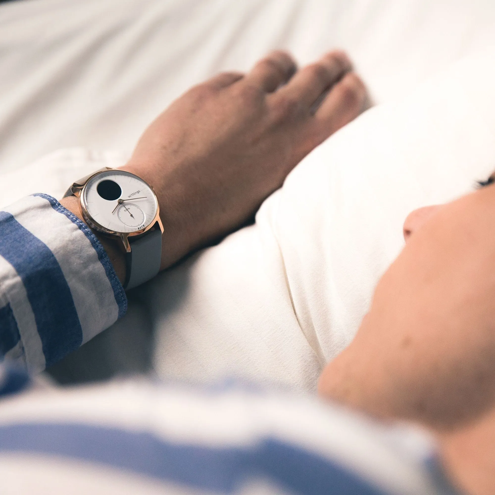 Withings Steel HR Hybrid Smartwatch - 36mm Rose Gold / Grey