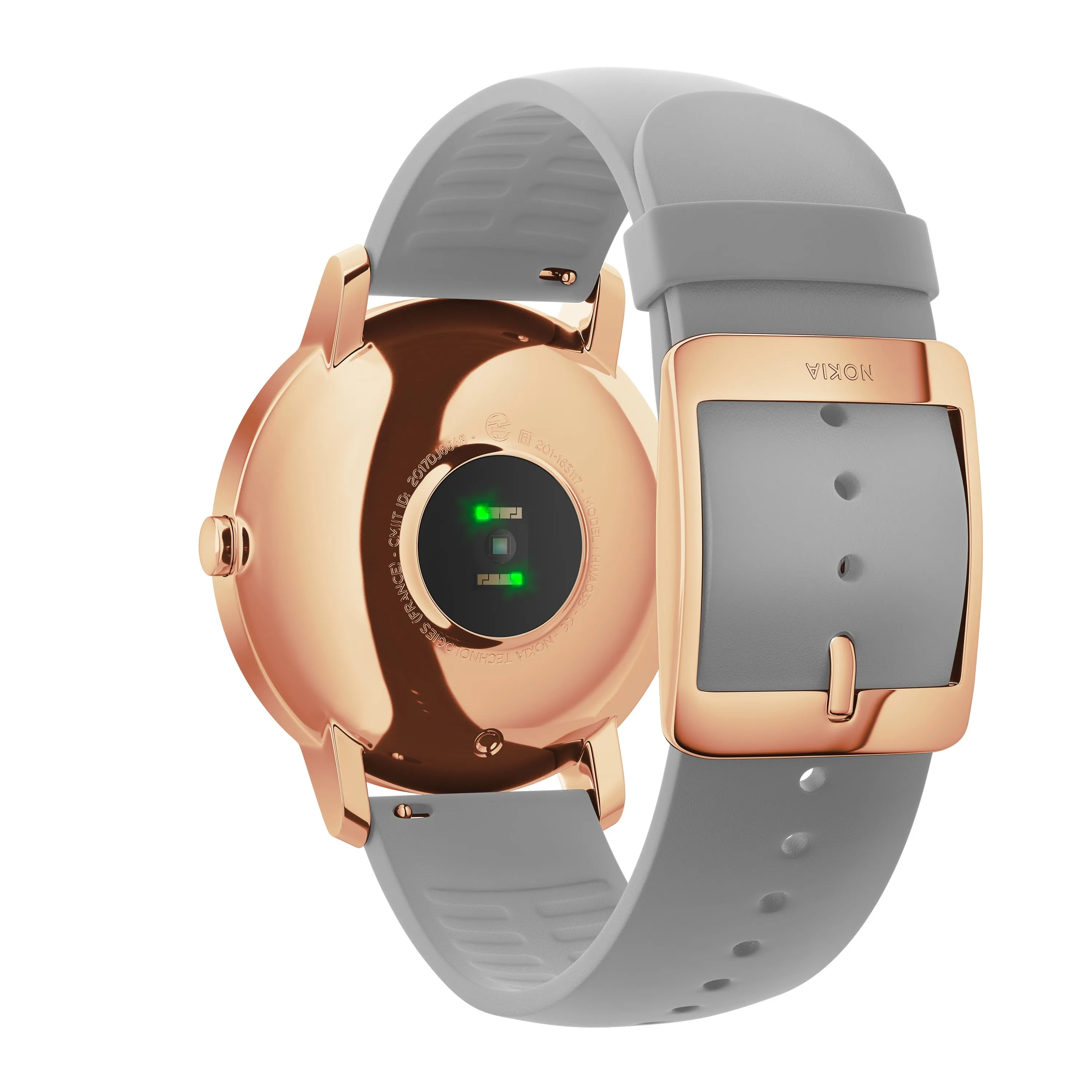 Withings Steel HR Hybrid Smartwatch - 36mm Rose Gold / Grey