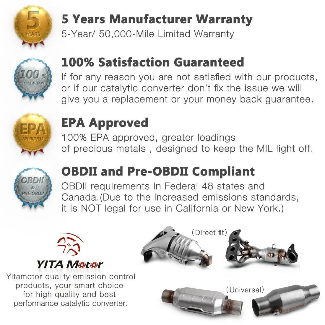 YITAMOTOR Official Store 2007-2016 Nissan Altima Catalytic Converter